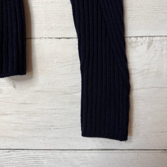 Rag & Bone Sweater Womens Size S/P Navy Emory Ribbed Long Sleeve Crew Neck - Picture 6 of 16